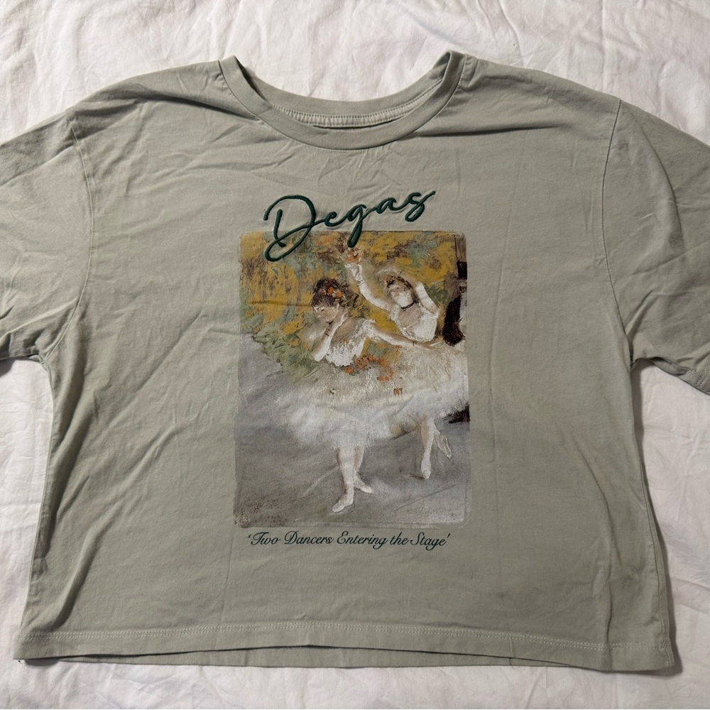 Degas Graphic Women's Crop Top - Green